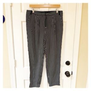 Tibi silk pants striped size 8